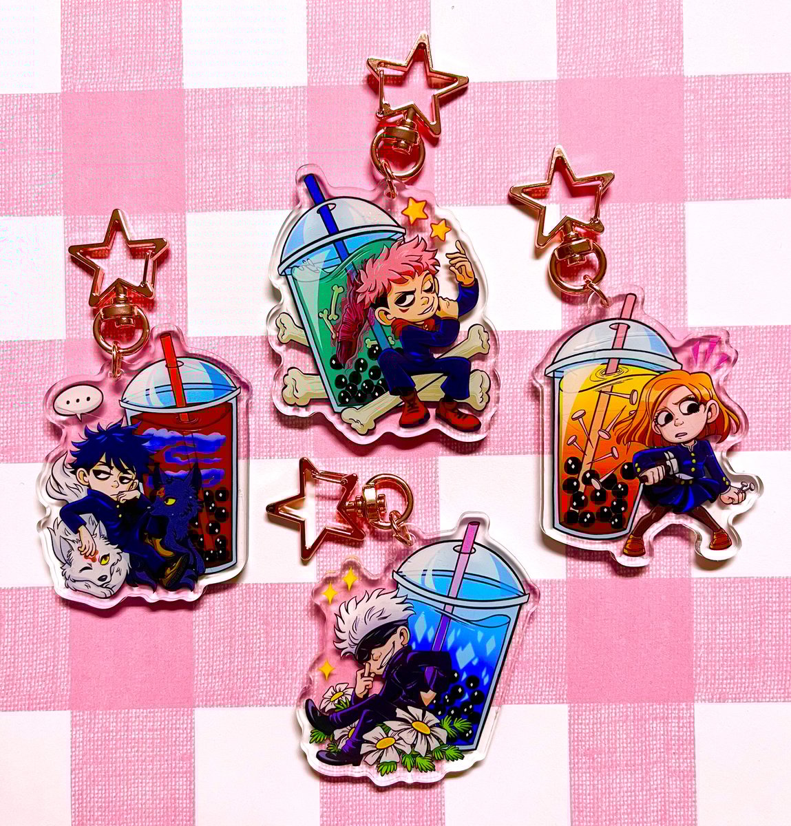 Kaisen Crew Acrylic Keychains | Lalaineartgeek