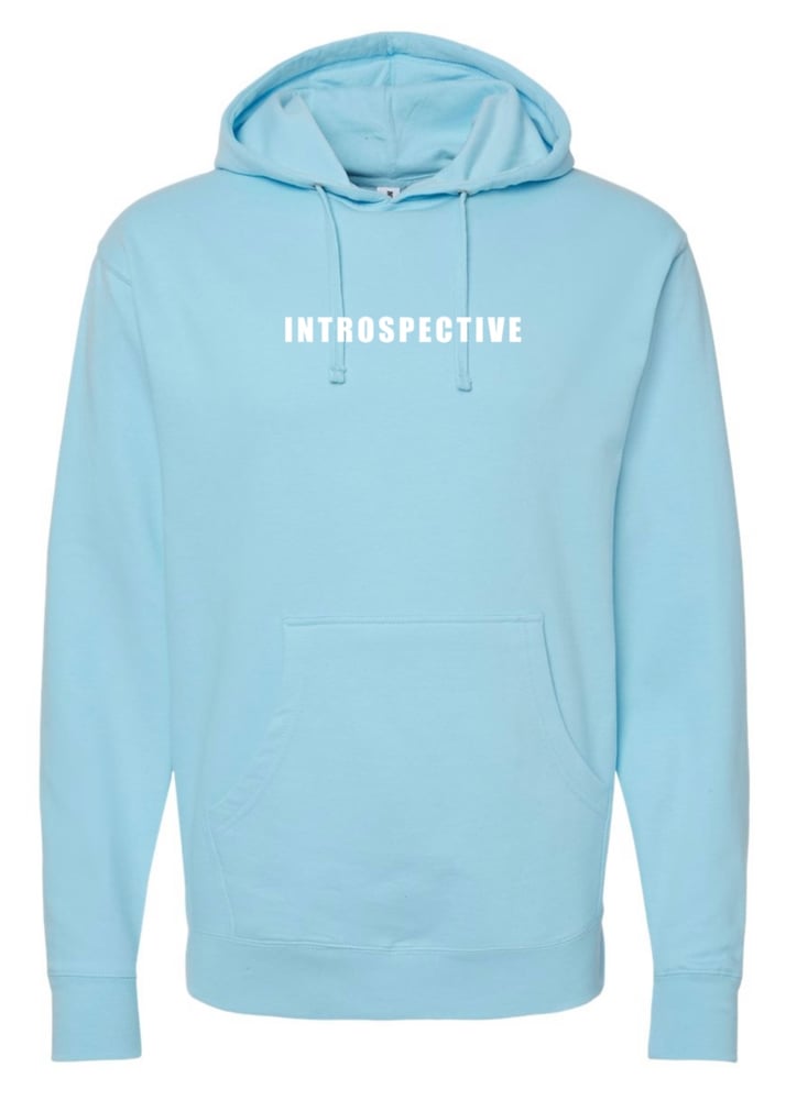 Image of INTROSPECTIVE AQUA HOODIE