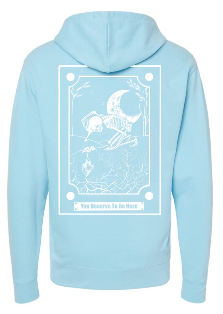Image of INTROSPECTIVE AQUA HOODIE
