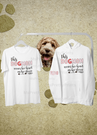 Image 3 of Momma/Grandma/GiGi Wears Her Heart on her Sleeve Hoodie/Tshirt