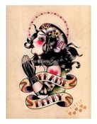 Image of *NEW* Roller Derby Girl Framed (5" x 7")