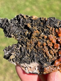 Image 7 of Vanadinite On Black Barite Specimen #2121