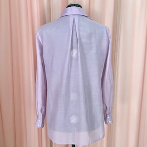 Image of Silk Cotton Lilac Phuncle Bow Blouse