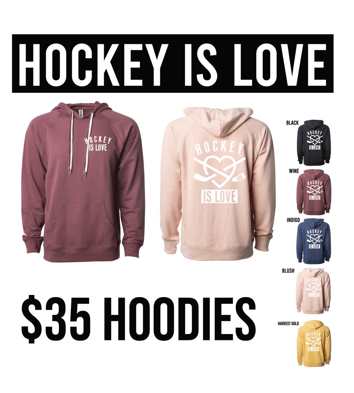 Hockey is Love Hoodie
