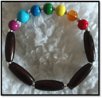 Image 3 of Wooden Chakra Bracelet