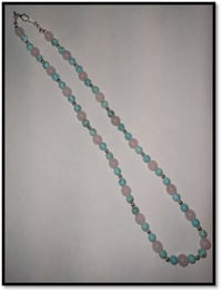 Pink Quartz and Turquoise Necklace
