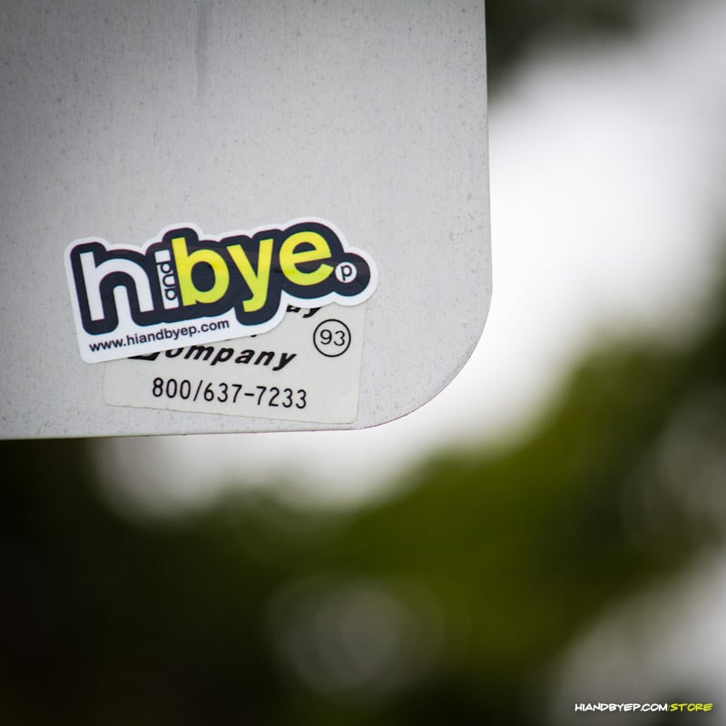 Hi And Bye Productions Store Hi And Bye Sticker