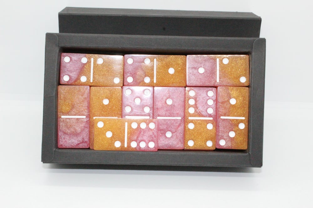 Image of Pink & Gold Dominoes