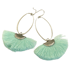 Ltd Ed - Rhodium Silver Caprioska Earrings - Mint Tassel Image 2