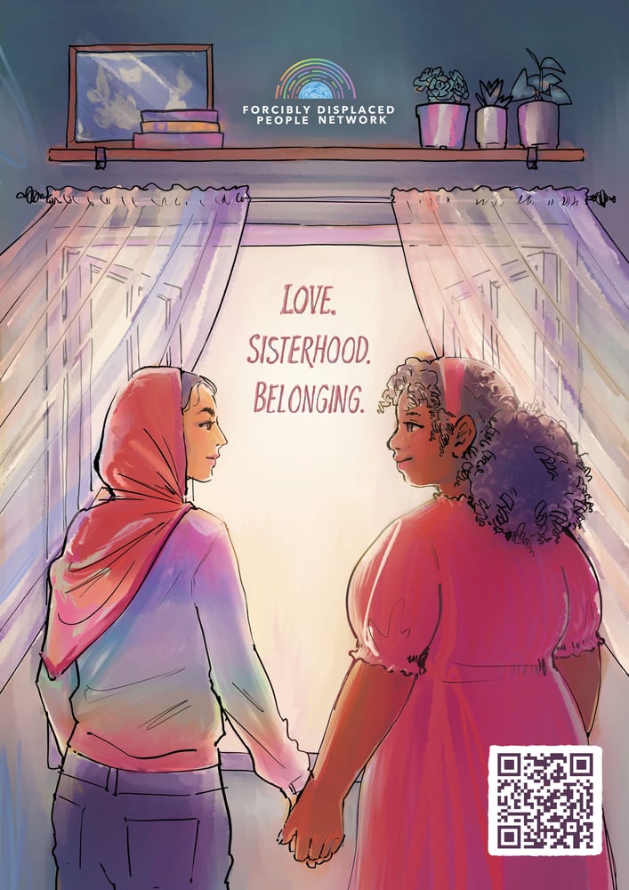 Image of 'Love Sisterhood Belonging' poster 