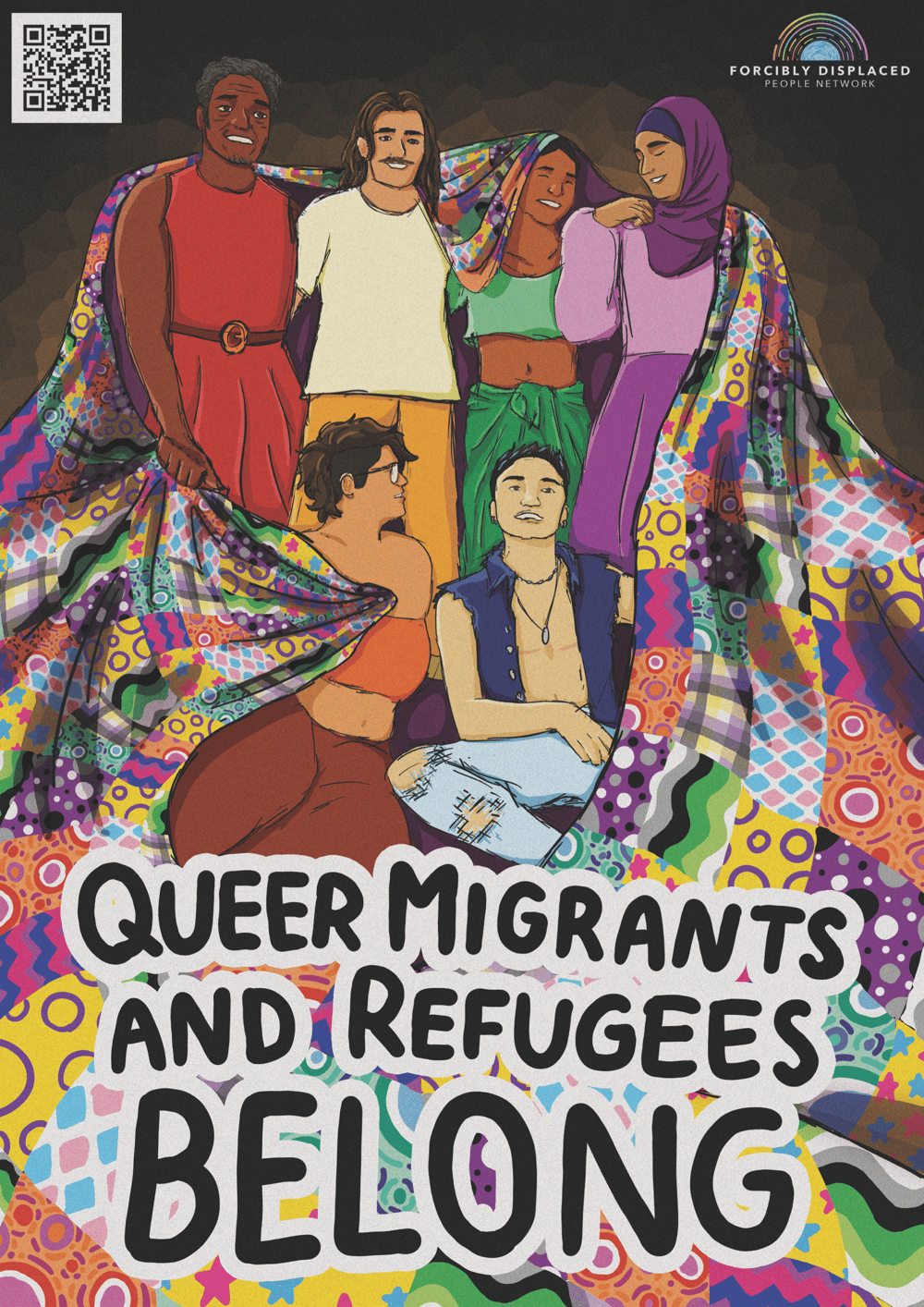 Image of 'LGBTIQ+ migrants and refugees belong' poster 