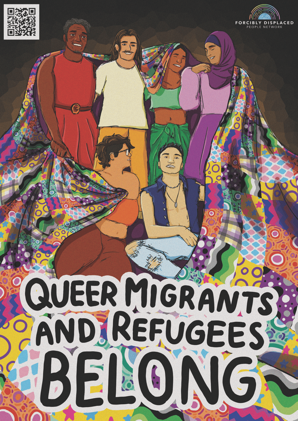 Image of 'LGBTIQ+ migrants and refugees belong' poster 