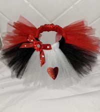 Image 2 of Red & Black Tutu 🖤🩶❤