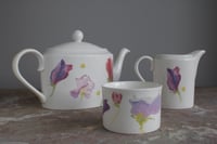 Sweet Pea Tea Pot , Sugar Bowl and Milk Jug Set