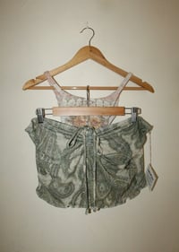 Image 1 of (New) Rouched Tube Top & Cheeky Bottom - Earthly (L) 
