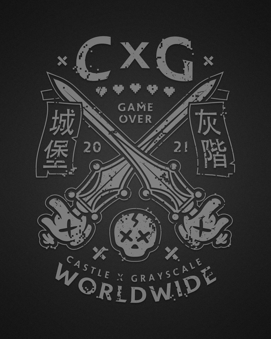 Image of Castle X Grayscale - WORLDWIDE - Front Variant - T-Shirt