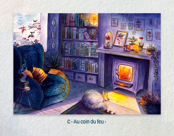 Image of Limited Edition Print : Au coin du feu