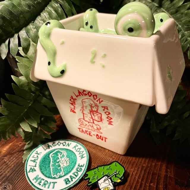 CREATURE FROM THE CRAB RANGOON "Wasabi" Open Edition 11oz 2-Piece Tiki Mug + Extras