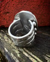 WL&A Handmade Old Style Black Buffalo Ingot Medicine Ring - Size 10