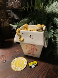 Image 1 of CREATURE FROM THE CRAB RANGOON Limited Edition Yellow "Hot Curry" 2-piece 11oz Tiki Mug + EXTRAS!