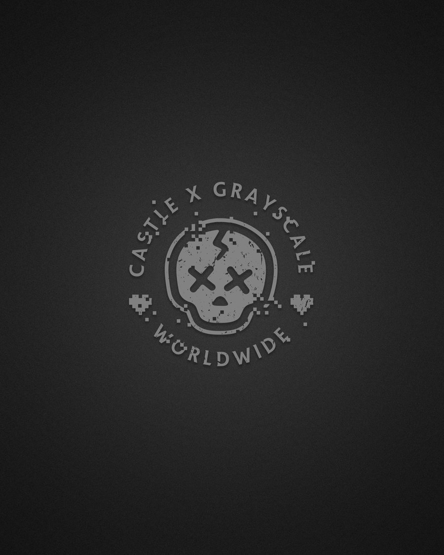 Image of Castle X Grayscale - WORLDWIDE - Full-Zip  Hoodie