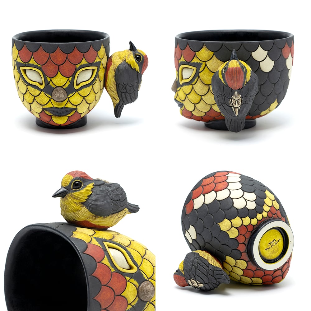 Image of Blend In Yellow Fronted Woodpecker Mug 8 oz