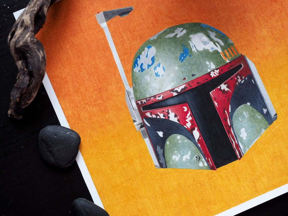 Image of 2021 Boba Fett Mandalorian Star Wars Fine Art Print