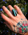 WL&A Handmade Lane Splitter Black Buffalo Ribbon Ingot Ring - Size 10.5