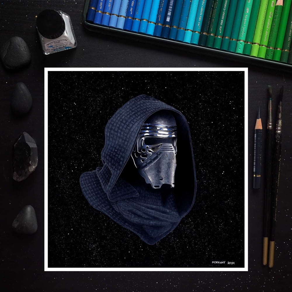 Image of 2015 The Force Awakens Star Wars Kylo Ren Fine Art Print