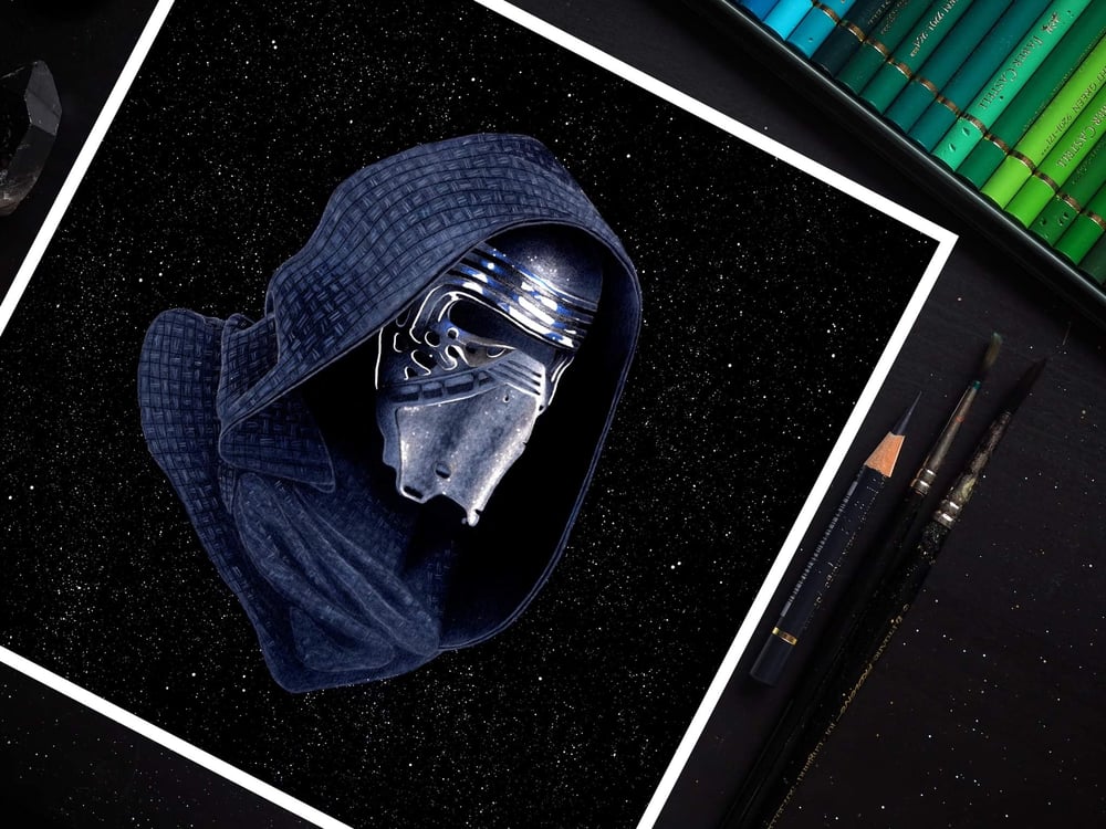 Image of 2015 The Force Awakens Star Wars Kylo Ren Fine Art Print