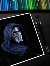 Image 2 of 2015 The Force Awakens Star Wars Kylo Ren Fine Art Print