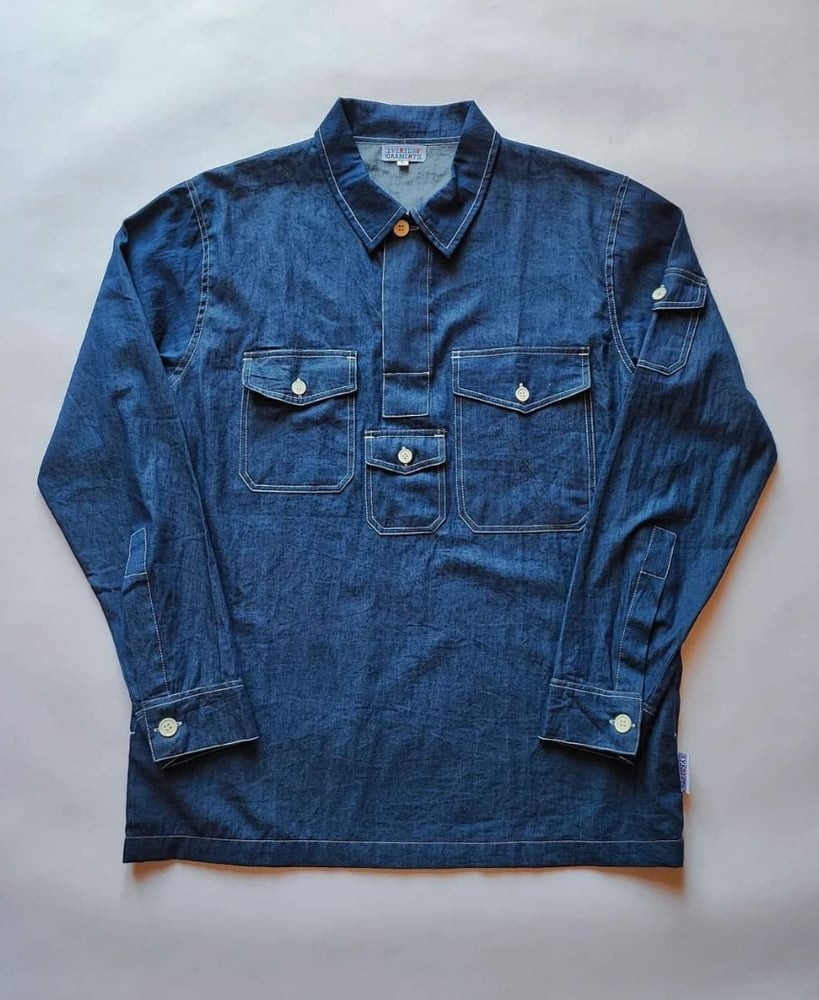 Image of Everyday Garments "Cwrt Sart" 6 pocket Denim overshirt