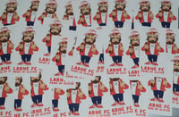 Image 1 of Pack of 25 10x5cm Larne Pride of Ulster Football/Ultras Stickers.