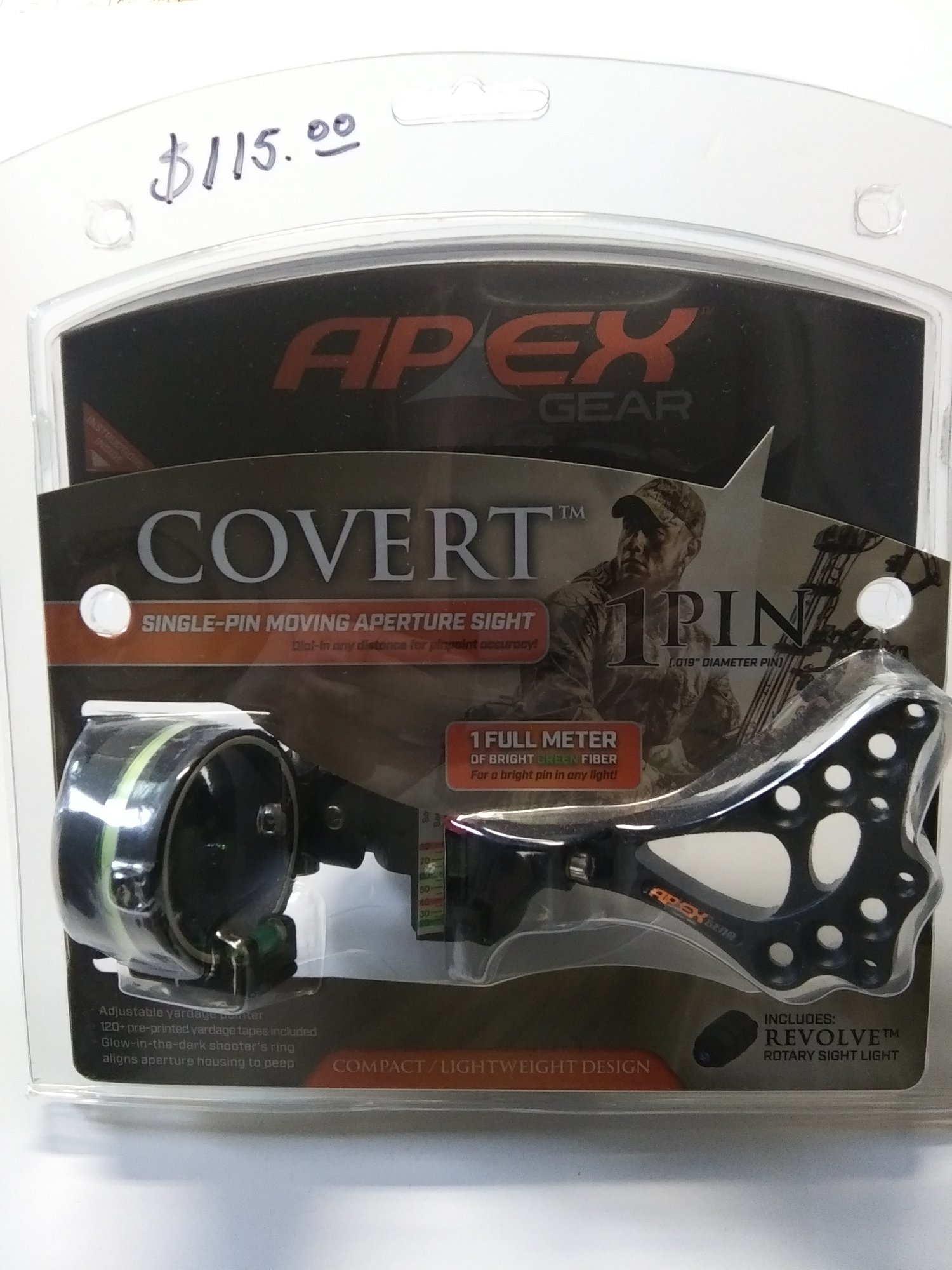 Image of APEX COVERT Single pin sight .019 pin 