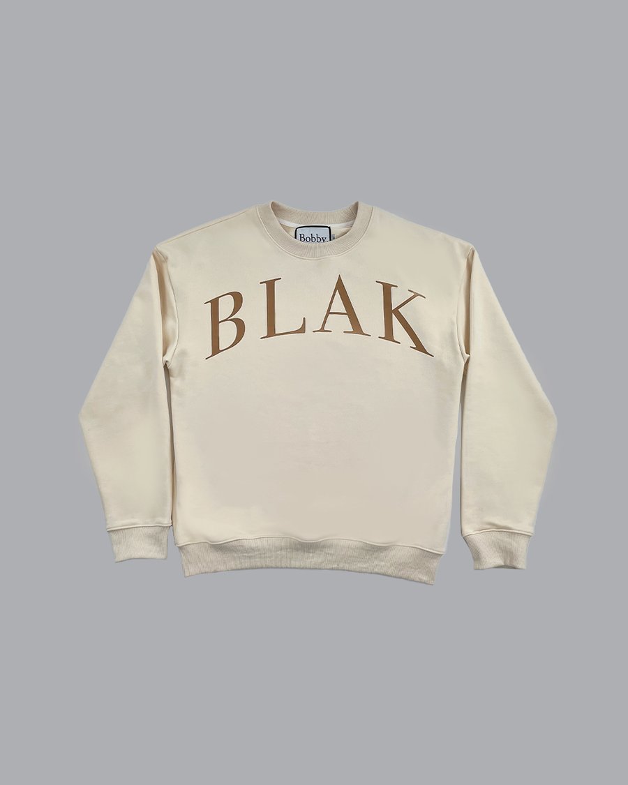 Image of The BLAK Sweatshirt in Mocha & Cream