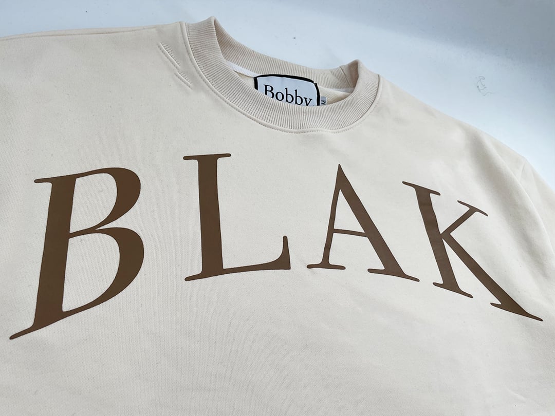 Image of The BLAK Sweatshirt in Mocha & Cream