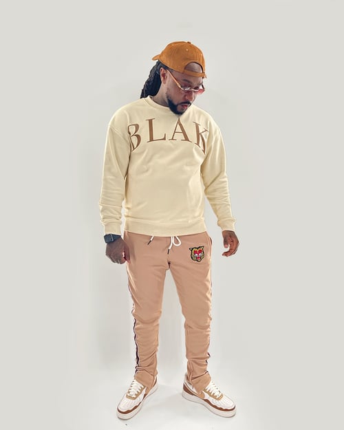 Image of The BLAK Sweatshirt in Mocha & Cream