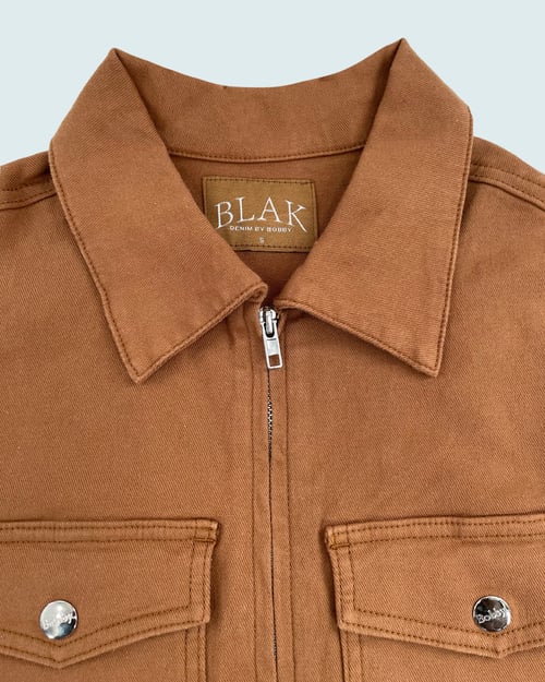 Image of The BLAK Denim Jacket in Rich Brown