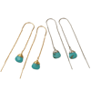 Ltd Ed - Gold Iona Turquoise Threader Earrings 