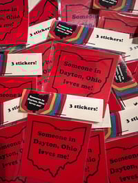Image 1 of Someone In Dayton Sticker Pack - Red