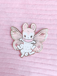 Image 3 of Strange Sweeties Bug Bunny Moth Hard Enamel Pin