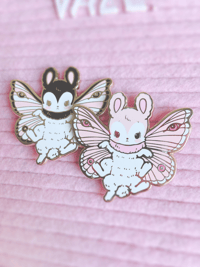 Image 1 of Strange Sweeties Bug Bunny Moth Hard Enamel Pin