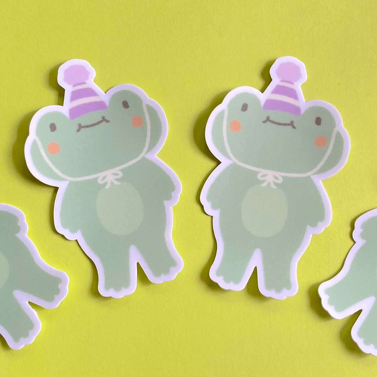 Image of Party Hat Froggo | Vinyl Sticker
