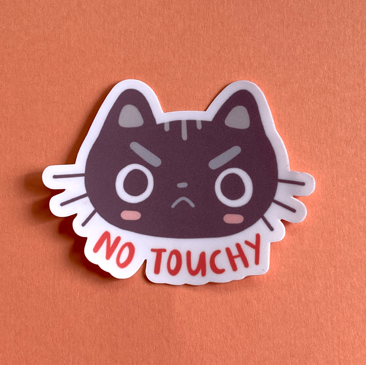 Image of No Touchy! Cat | Vinyl Sticker