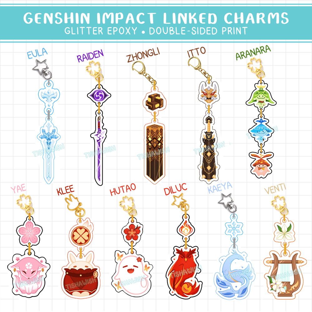 [Charms] Genshin Impact Glitter Charms