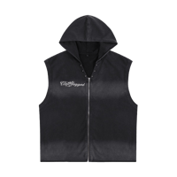 Image 1 of CutJagged HPWTSO Vintage Washed Zip-Up Hooded TankTop
