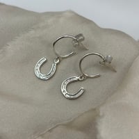 Image 3 of Lucky Charm Horseshoe Earrings