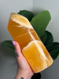 Image 4 of XL ORANGE CALCITE TOWER -UTAH-