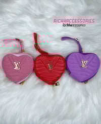 Image 1 of LV Heart Shaped Airpod Case 
