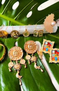 Image 1 of Sun Medallion Earrings